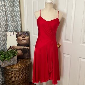Vintage Red Slip Dress/ Red Satin Dress/ Vintage Lingerie
